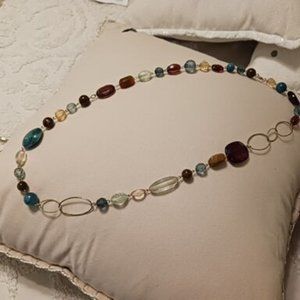 Fashion Necklace Jeweled Tones
